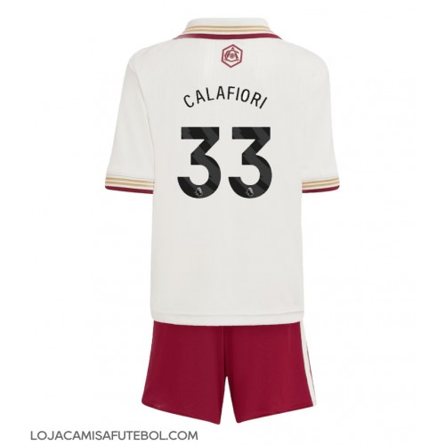 Camisa de Futebol Arsenal Riccardo Calafiori #33 Equipamento Alternativo Infantil 2025-26 Manga Curta (+ Calças curtas)
